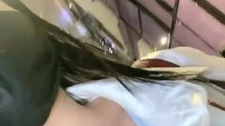 气质美少妇约健壮炮友！骚话不断操到头晕！骑乘姿势猛坐，操的骚逼水声哗哗，干到浴室太骚了